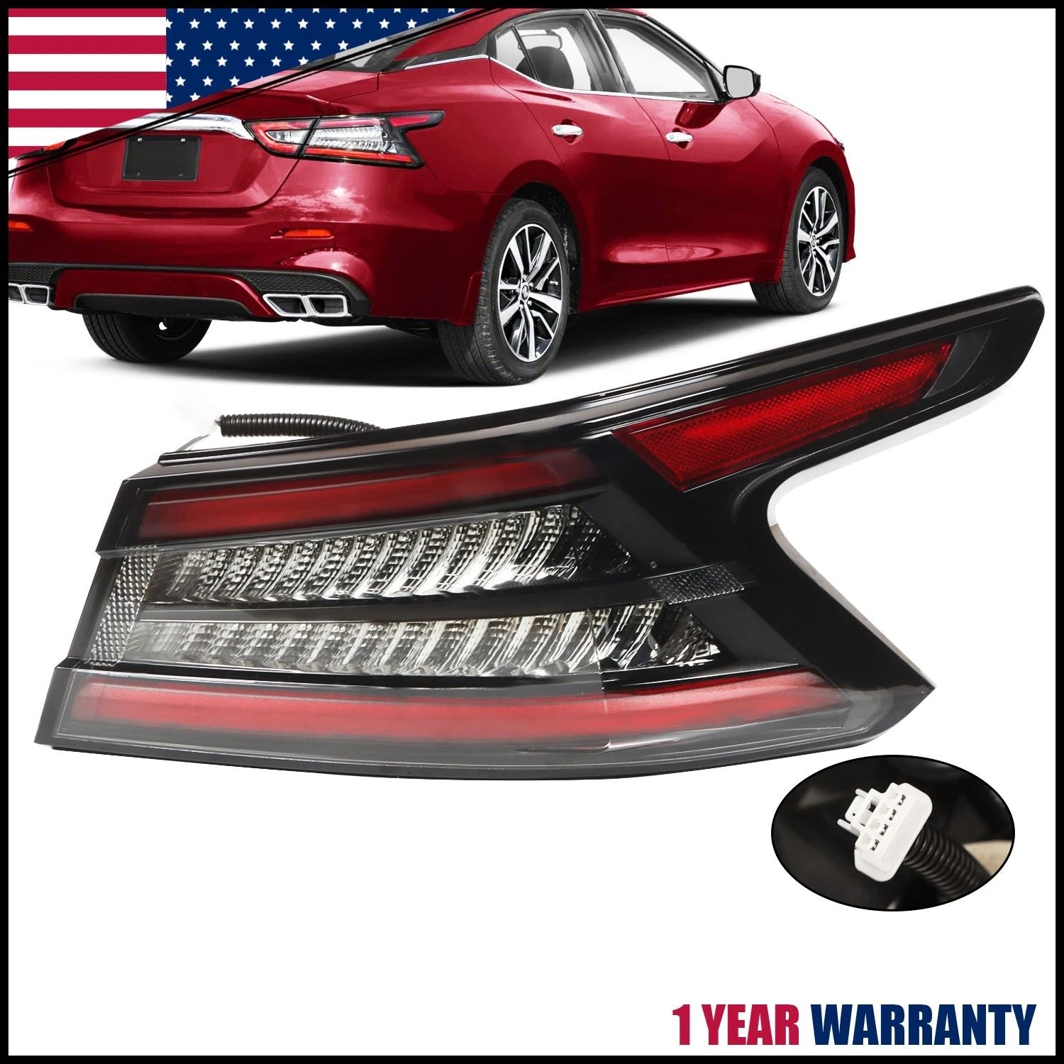 Right Passenger Side Tail Light for Nissan Maxima (2019–2023) 265509DJ0A
