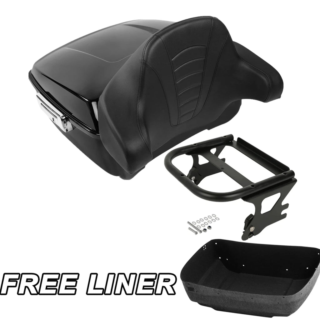 2X King Trunk Mount Rack Pad for Harley Touring Road Glide (1997–2008)