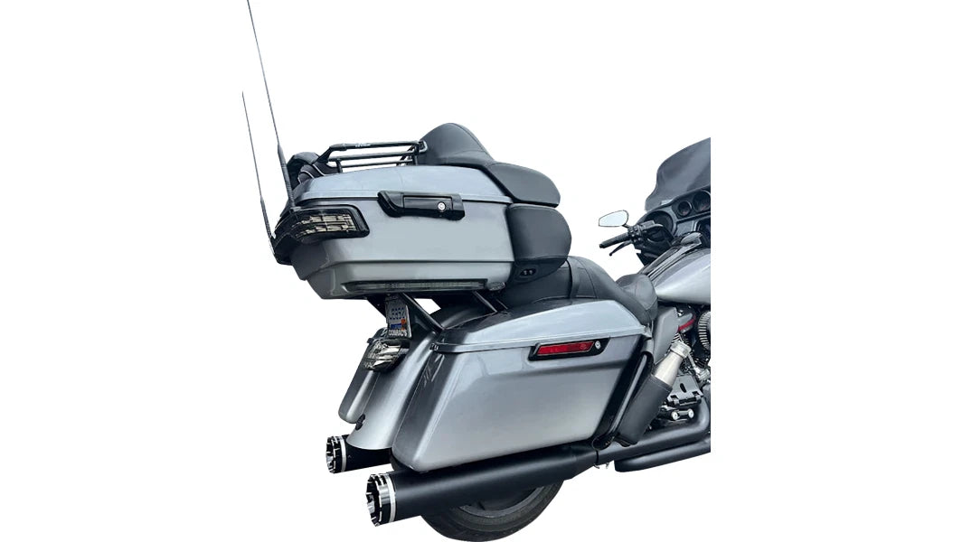 4.5" HP-Plus Mufflers w Tracer Tip Black for Harley M8 Touring (2017–2023)
