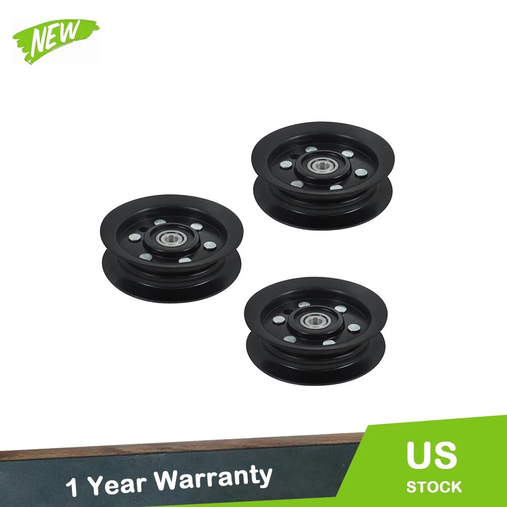 Set of 3 Flat Idler Pulleys for Toro (Various Models)
