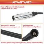 Set of 4 Spark Plug Wire Ignition Coil Cables No. 06A905409A for Audi A3 (1996–2003)