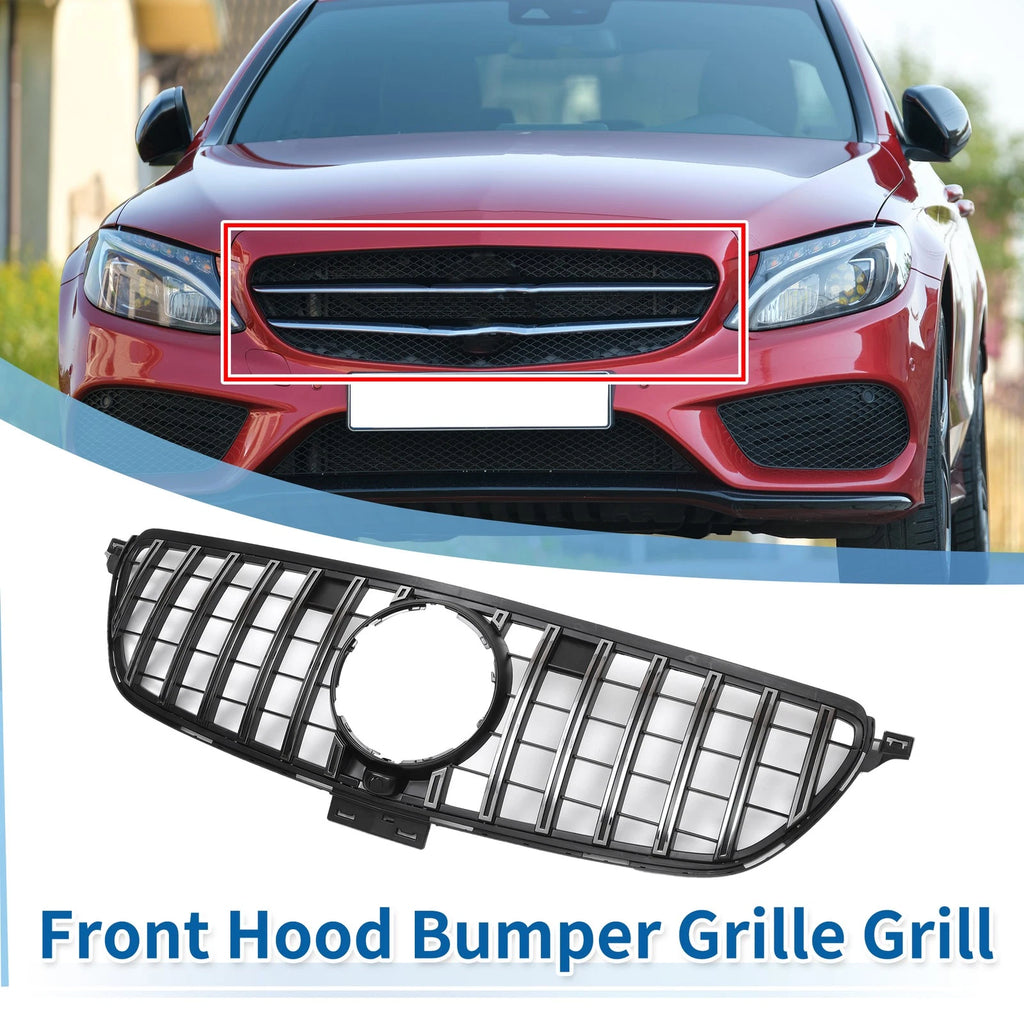 Front Upper Bumper Grille for Mercedes-Benz GLE (2015–2019) Chrome