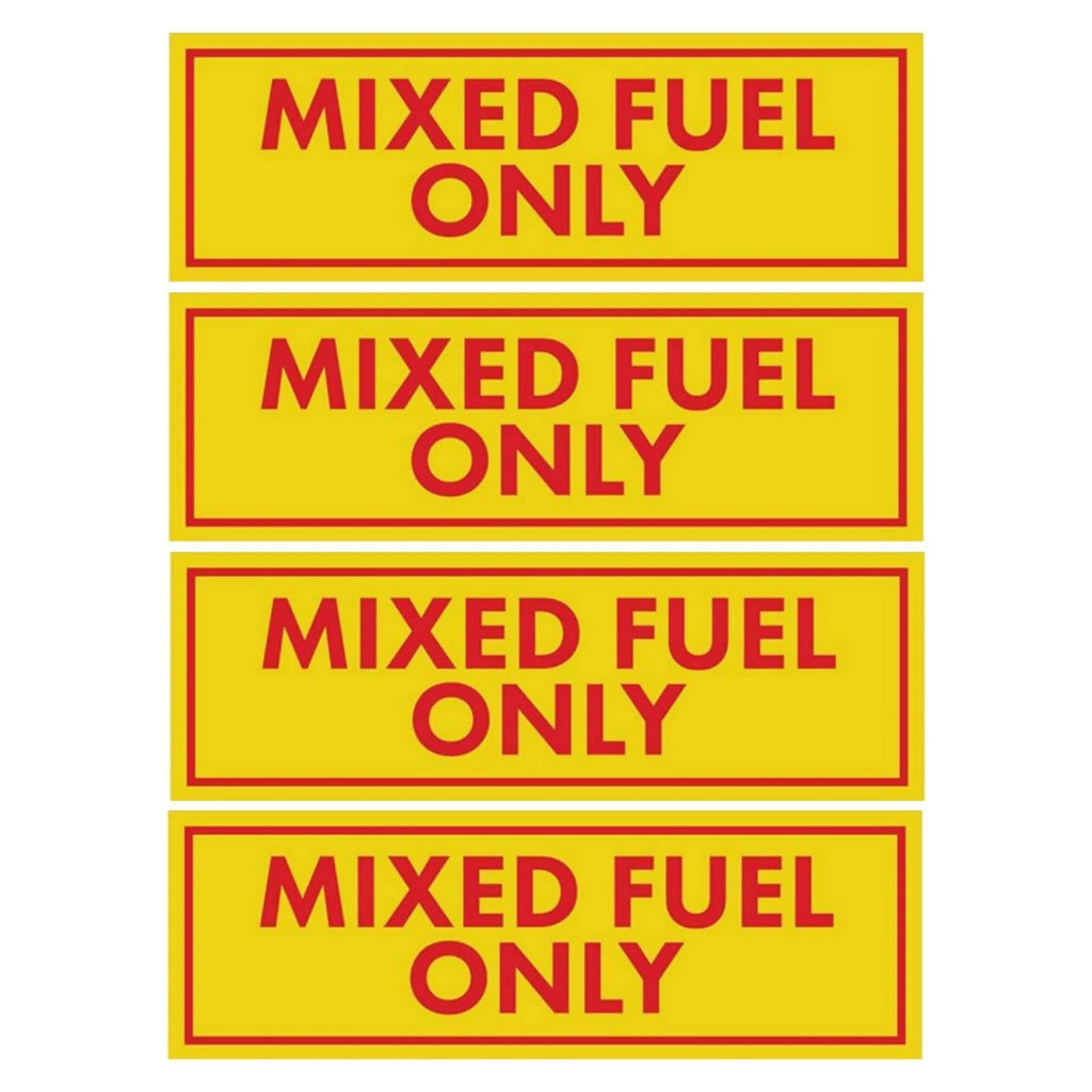 Mixed Fuel Only Vinyl Decal Sticker Label Weatherproof 2 x 6