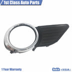 Right Passenger Side Fog Light Bezel with Chrome Trim for Toyota Sienna (2011-2017)