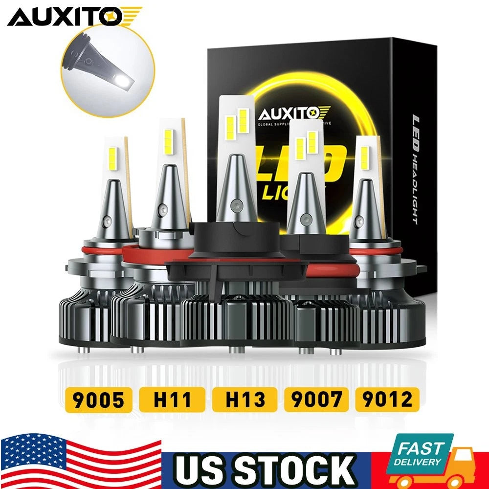 Set of 4 AUXITO H4 H11 9012 9006 H7 H13 9007 H11B LED Headlight Bulbs