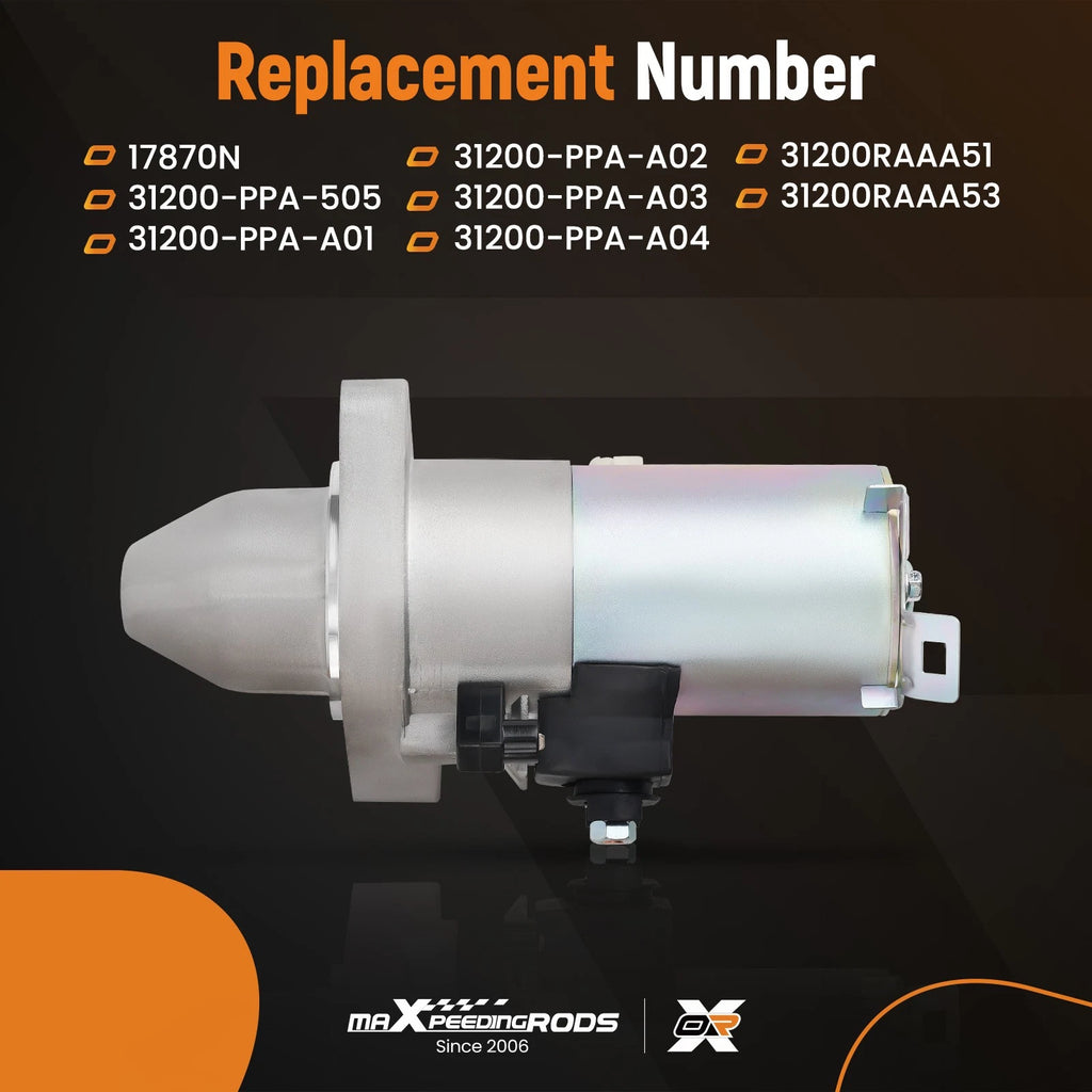 Starter Motor for Honda Accord & Element and Acura TSX (2003–2006)