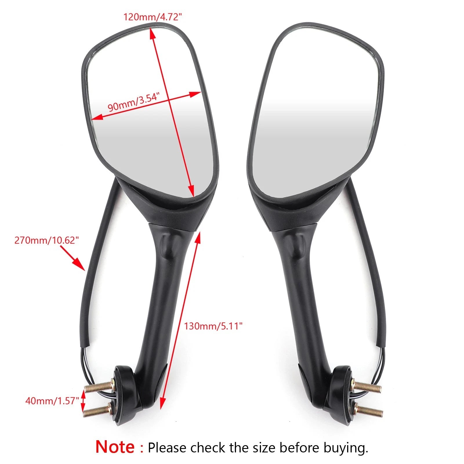 Rearview Side Mirrors w/Turn Signals for Suzuki GSXR600 GSX-R750 GSXR1000 (2002–2015)