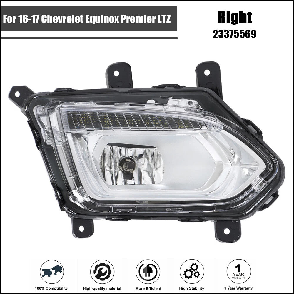 Fog Light for Chevrolet Equinox (2016â2017) Clear Right Side Halogen