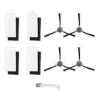 Set of 4 Indoor Cleaning Filters & Side Brushes for Compatible Models