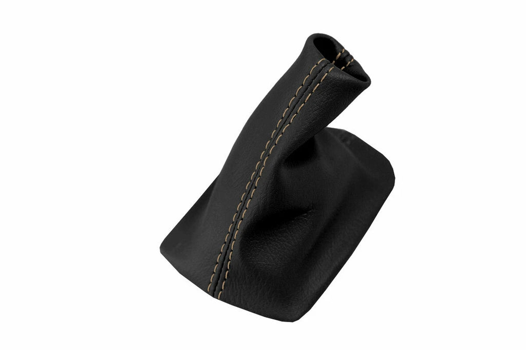 Leather Manual Shift Boot Cover for Volvo C30 C70 S40 (2004–2013) Beige Stitch