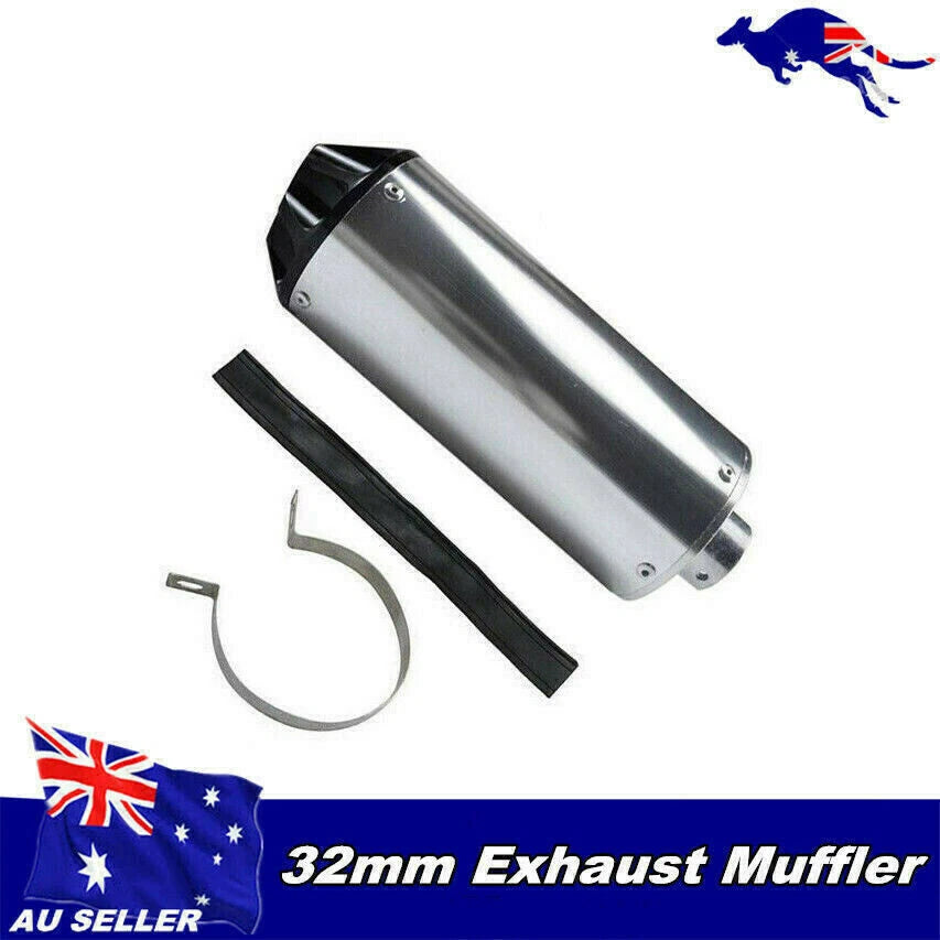 Exhaust Muffler for 110cc-150cc Dirt Pit Bike ATV Quad Buggy (Fit 32mm)