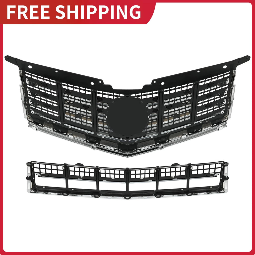 Set of 2 Chrome Grilles for Cadillac SRX (2013-2016)