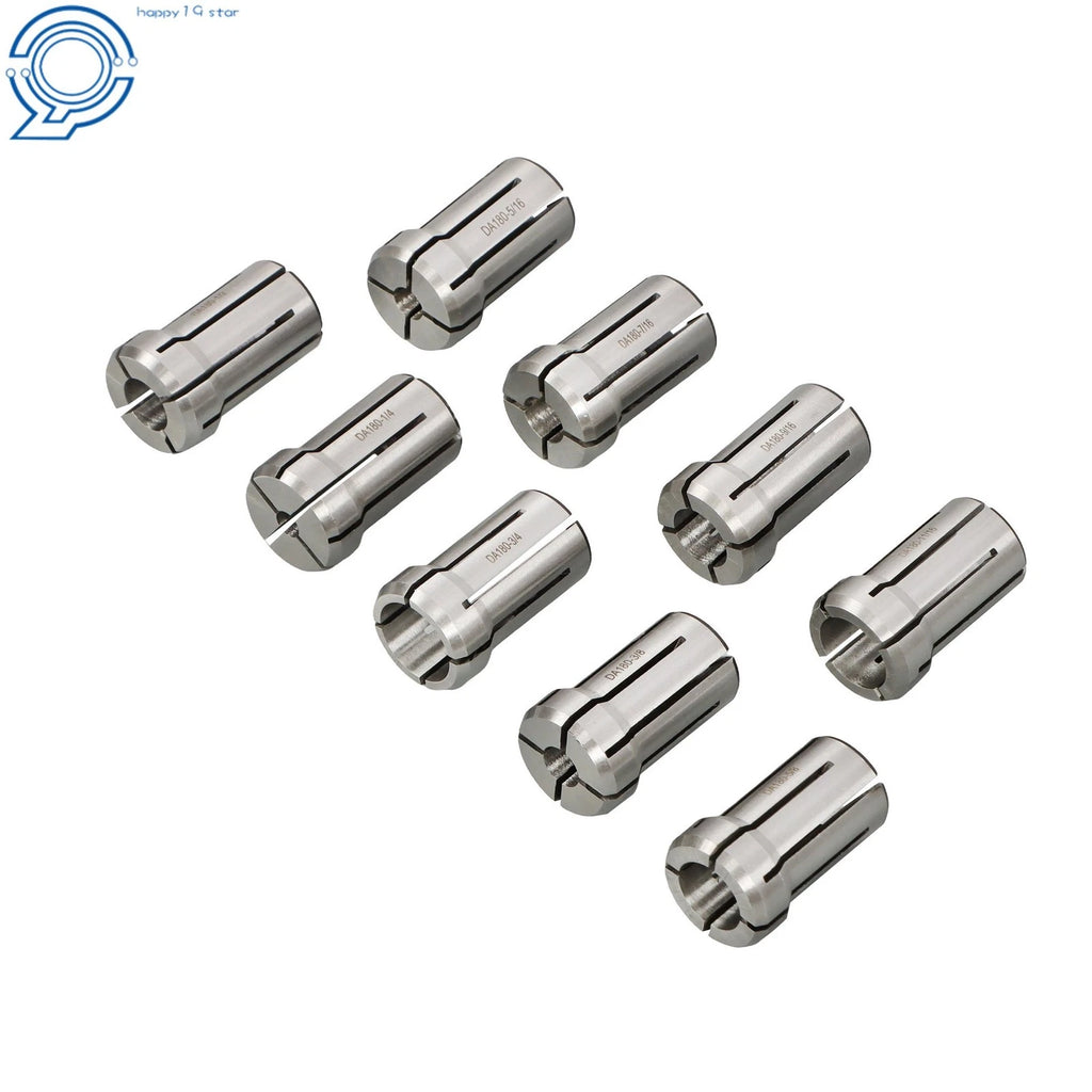 9 Pack Double Angle Collets for CNC Mill Lathe (1/4 to 3/4 Inch)