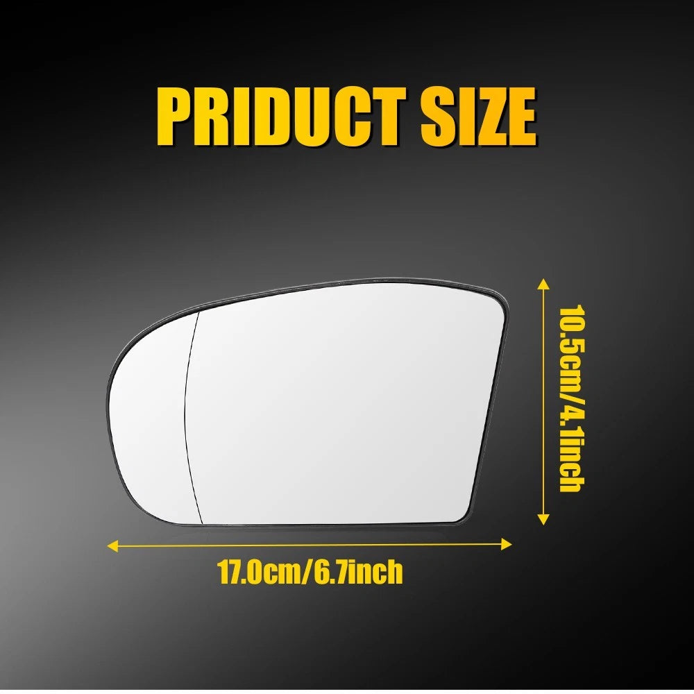 Left Heated Mirror Glass for Mercedes E C Class W211 W203 (2001–2007)