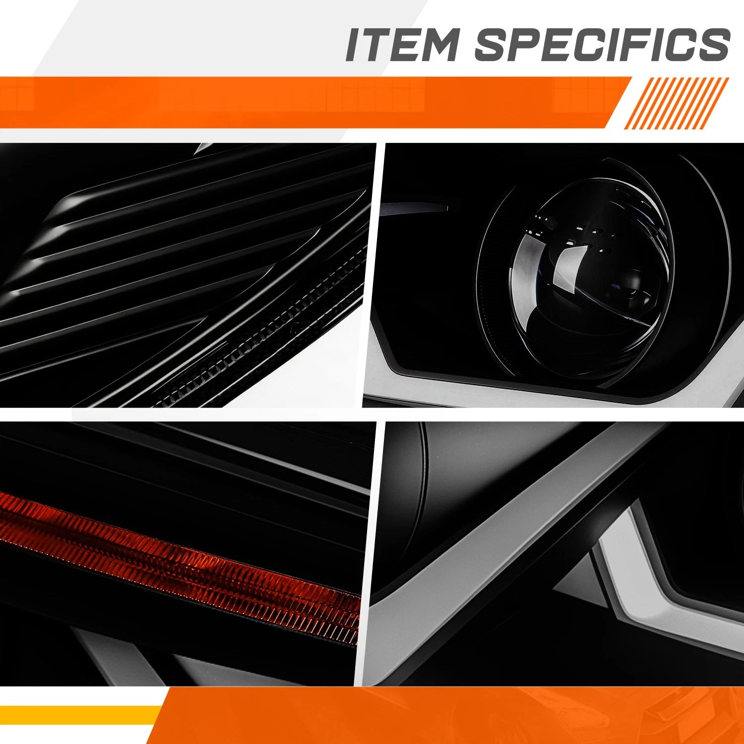 LED DRL Projector Headlight for Ford Focus (2015–2018) Smoked Lens