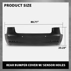 Rear Bumper Cover for Tesla Model 3 (2017–2023) with Sensor Holes