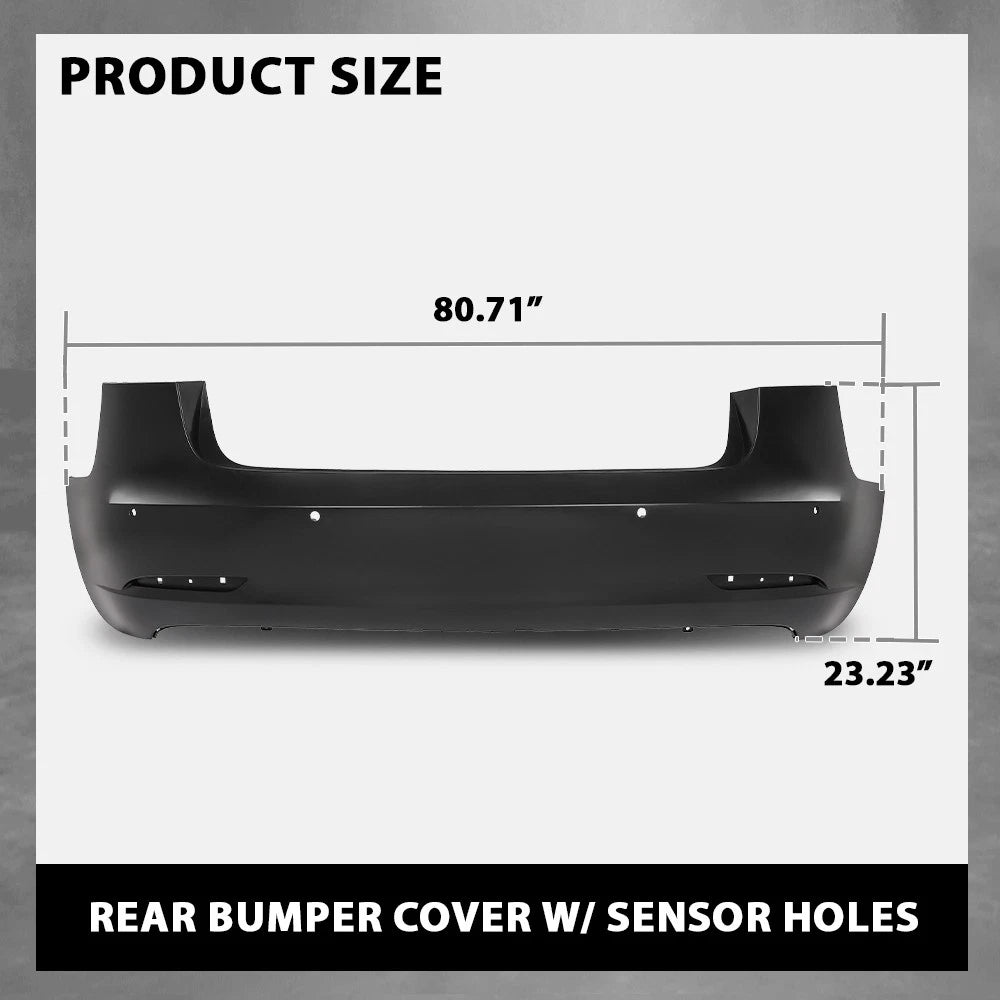 Rear Bumper Cover for Tesla Model 3 (2017–2023) with Sensor Holes