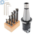 2 Inch Boring Head NMTB 40 Taper Shank & C6 Boring Bars Set (9 Pack)