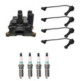 Set of 4 Denso Ignition Coil Wire Iridium TT Spark Plug Kit for Mazda Ford Mercury