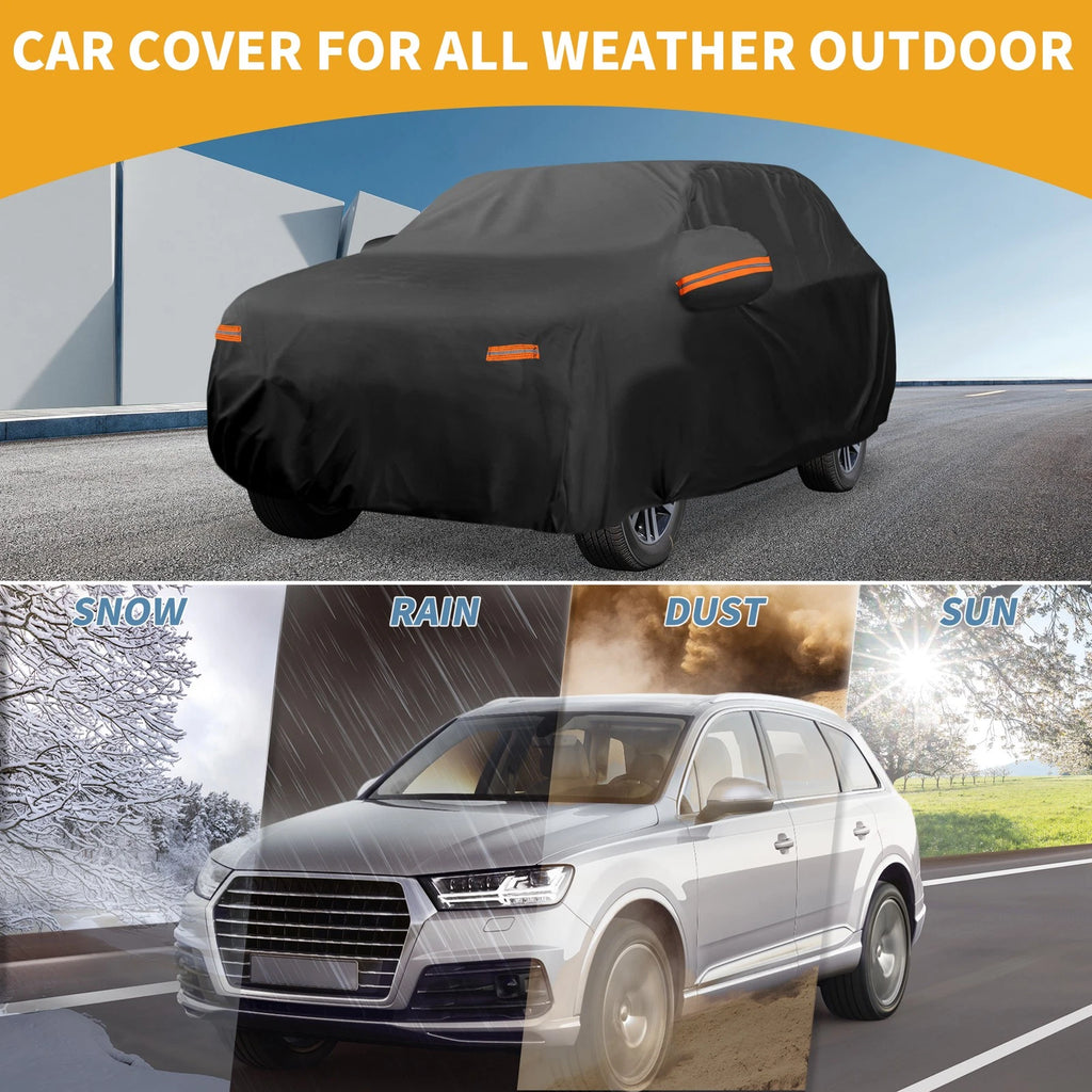 Waterproof Car Cover for Volkswagen Tiguan (2017–2023) 190T-PU with Zipper