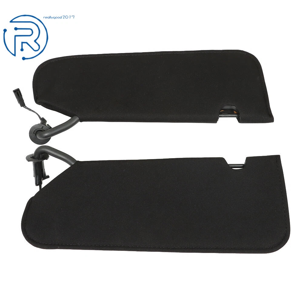 Set of 2 Sun Visors for Chevrolet Corvette (2005-2013) Black Cloth