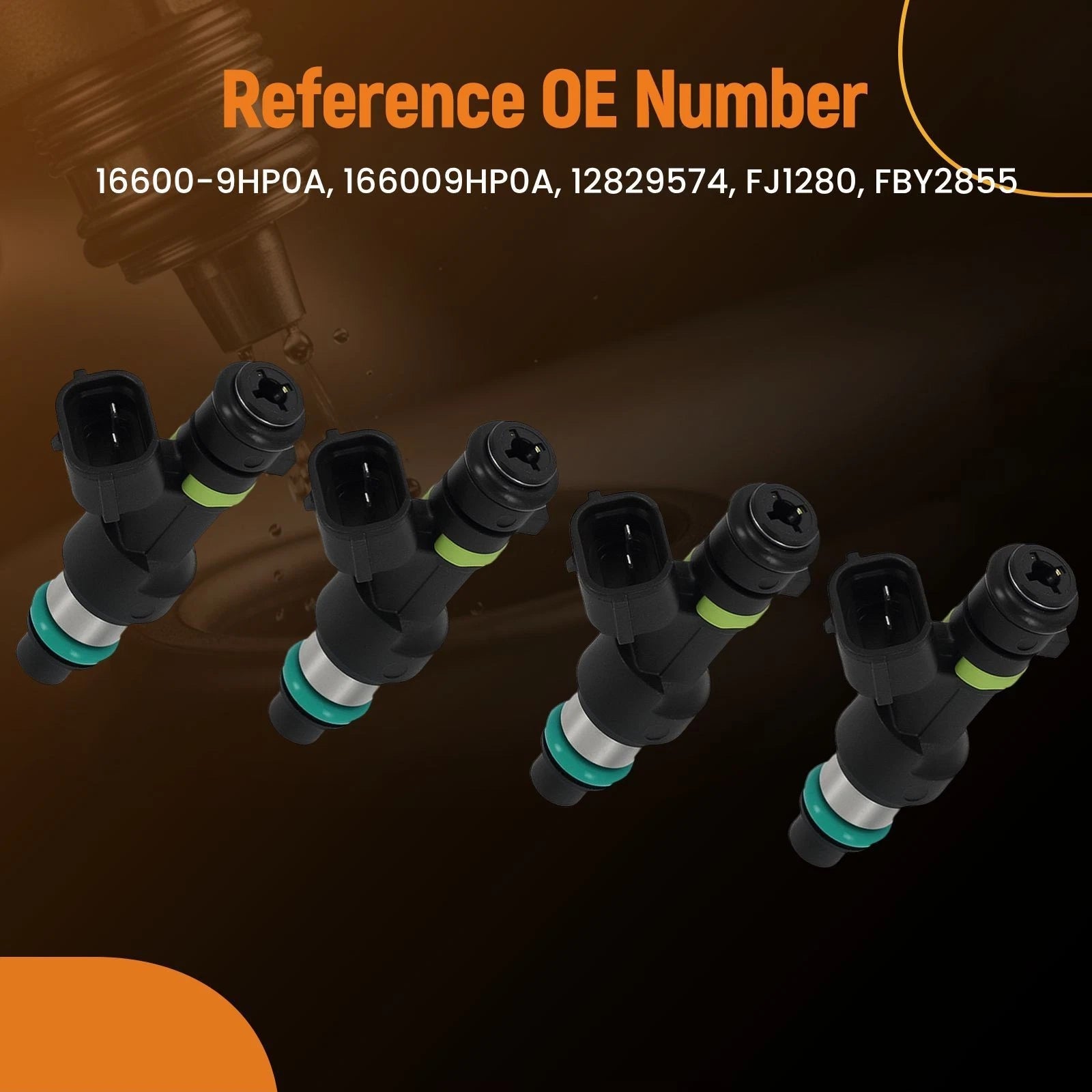 Set of 4 Fuel Injectors for Nissan Altima Rogue NV200 (2015–2017)