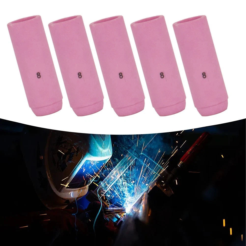 5PCS Alumina Shield Cups Nozzles for WP 17 18 26 Torches (10N46, 125mm)