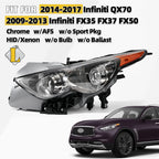 HID Headlight Left LH for Infiniti FX35 FX37 FX50 QX70 (2009–2017)