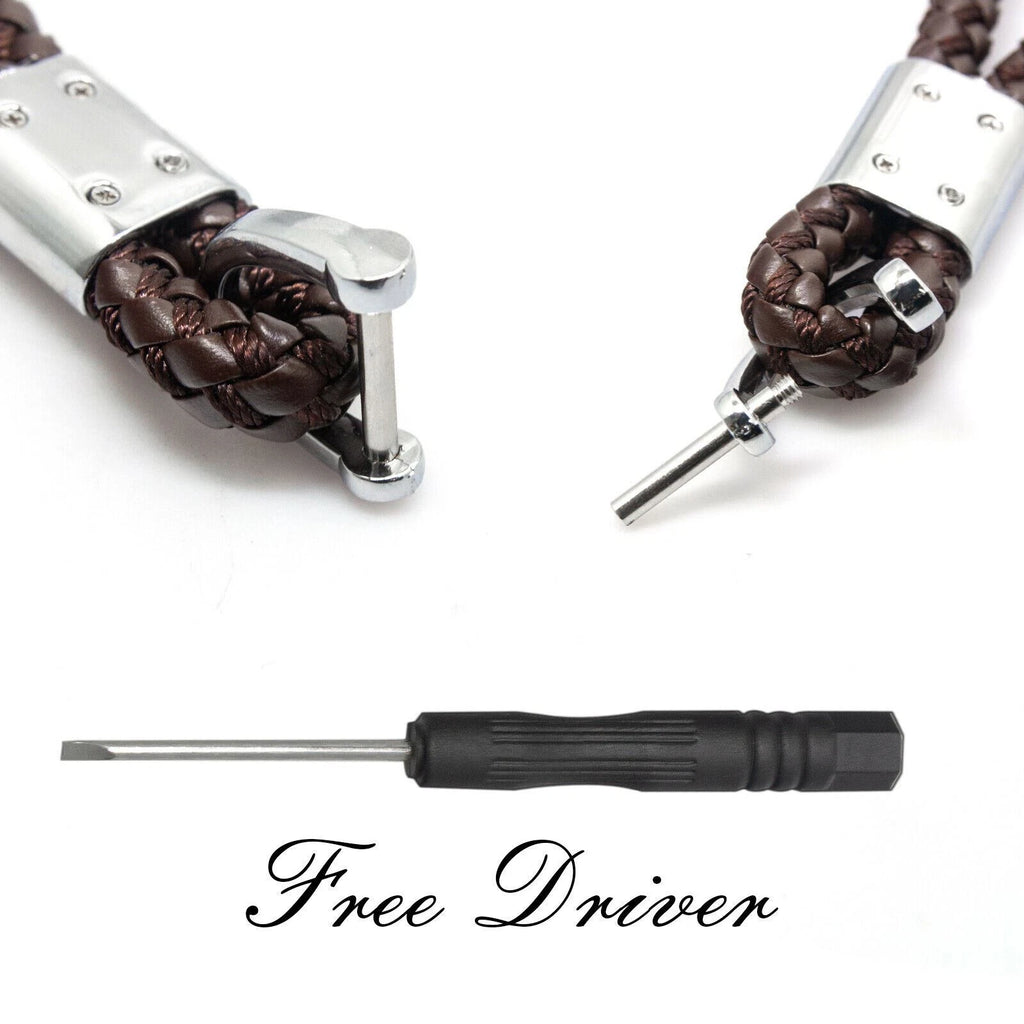Leather Braided Keychain for Auto Home Key Ring Holder Men (2010-2020)