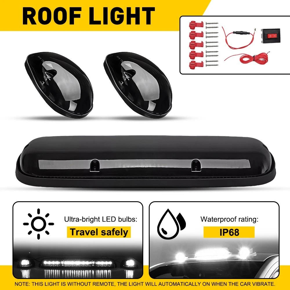 LED Cab Roof Marker Fog Running Lights for Chevy Silverado GMC Sierra (2002–2006)