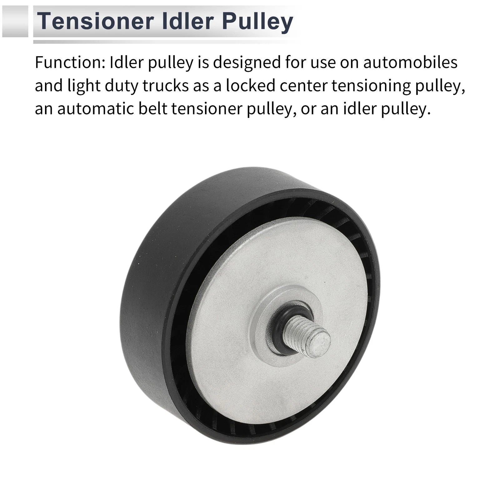 Drive Belt Idler Pulley for Audi A6 (2018–2024) No. 06M260938E Black 1 Pc