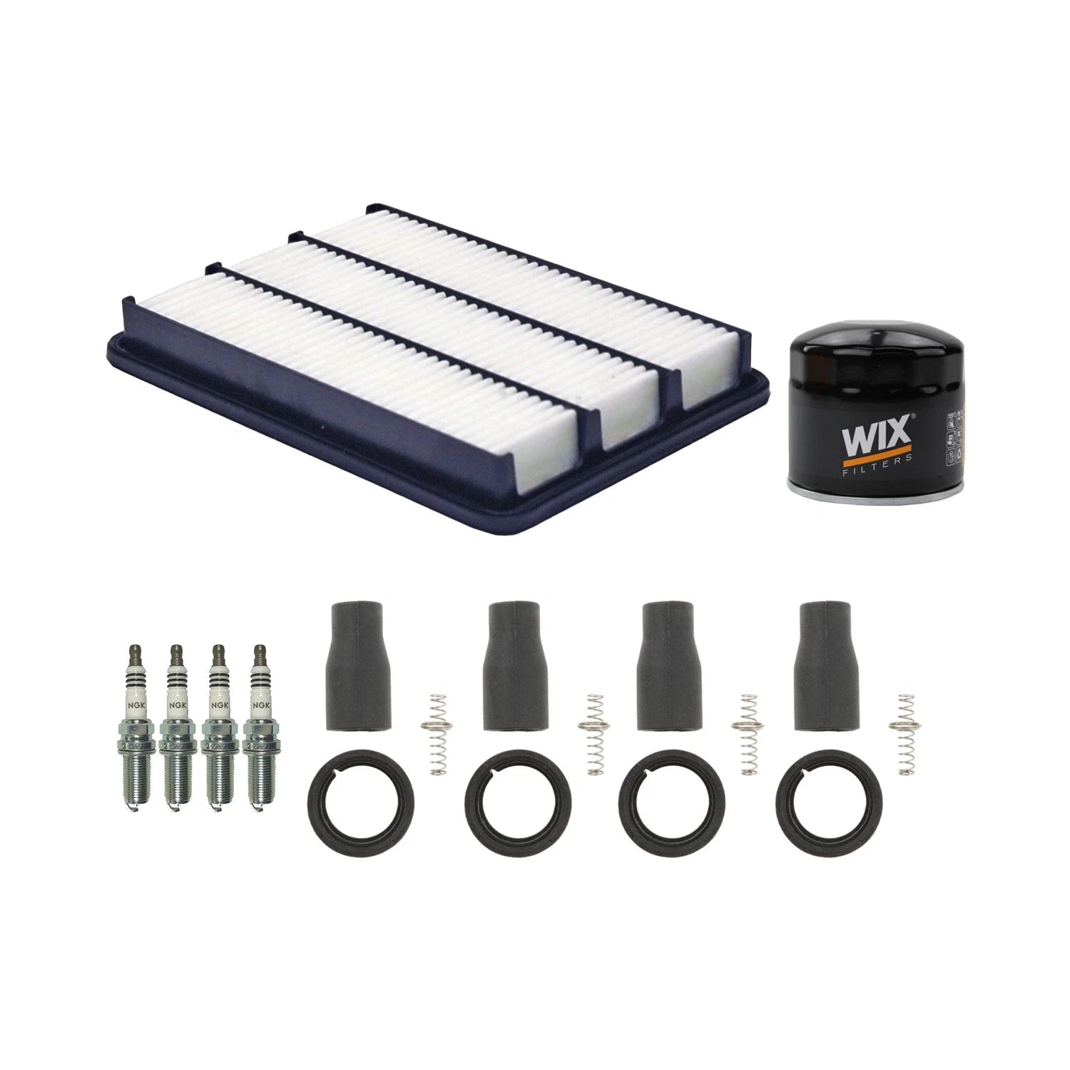 Tune Up Kit with 4 NGK Spark Plugs & Coil Boots for Santa Fe Sorento (2013–2018)