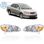 Headlights Halogen for Toyota Corolla (2003–2008) Left & Right Side