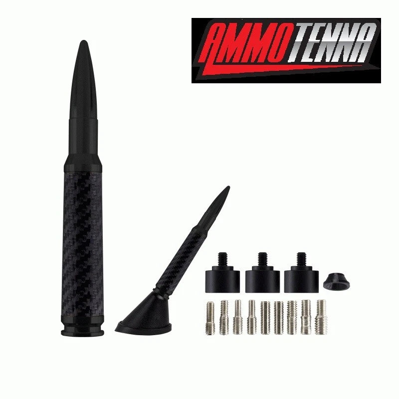 Billet Bullet Radio Antenna 5.5 in Black Carbon Fiber for 2015–2022 Jeep