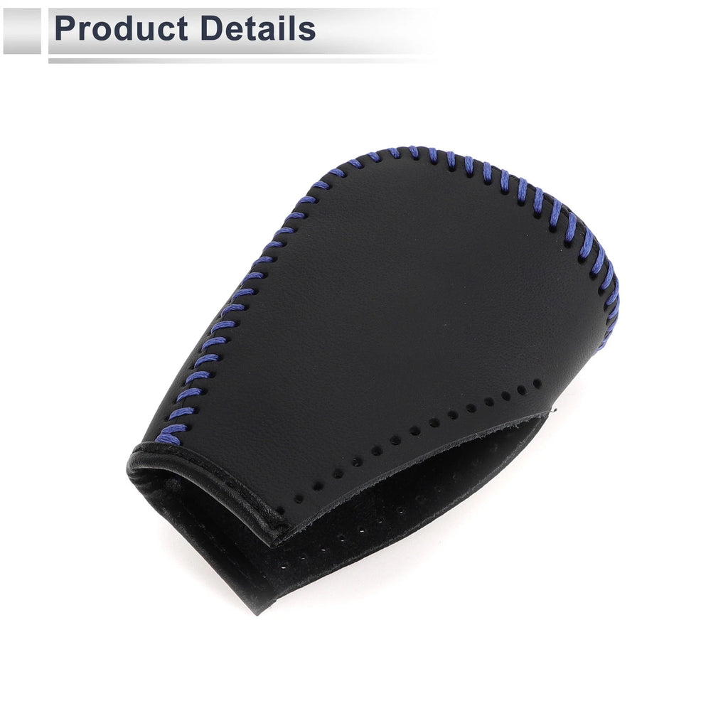 Gear Shift Knob Cover for Toyota Corolla (2009–2013) Black Blue Faux Leather