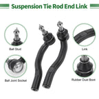 Set of 4 Front Suspension Kit Outer Tie Rod Ends Lower Ball Joint for Toyota Solara (1999–2003)