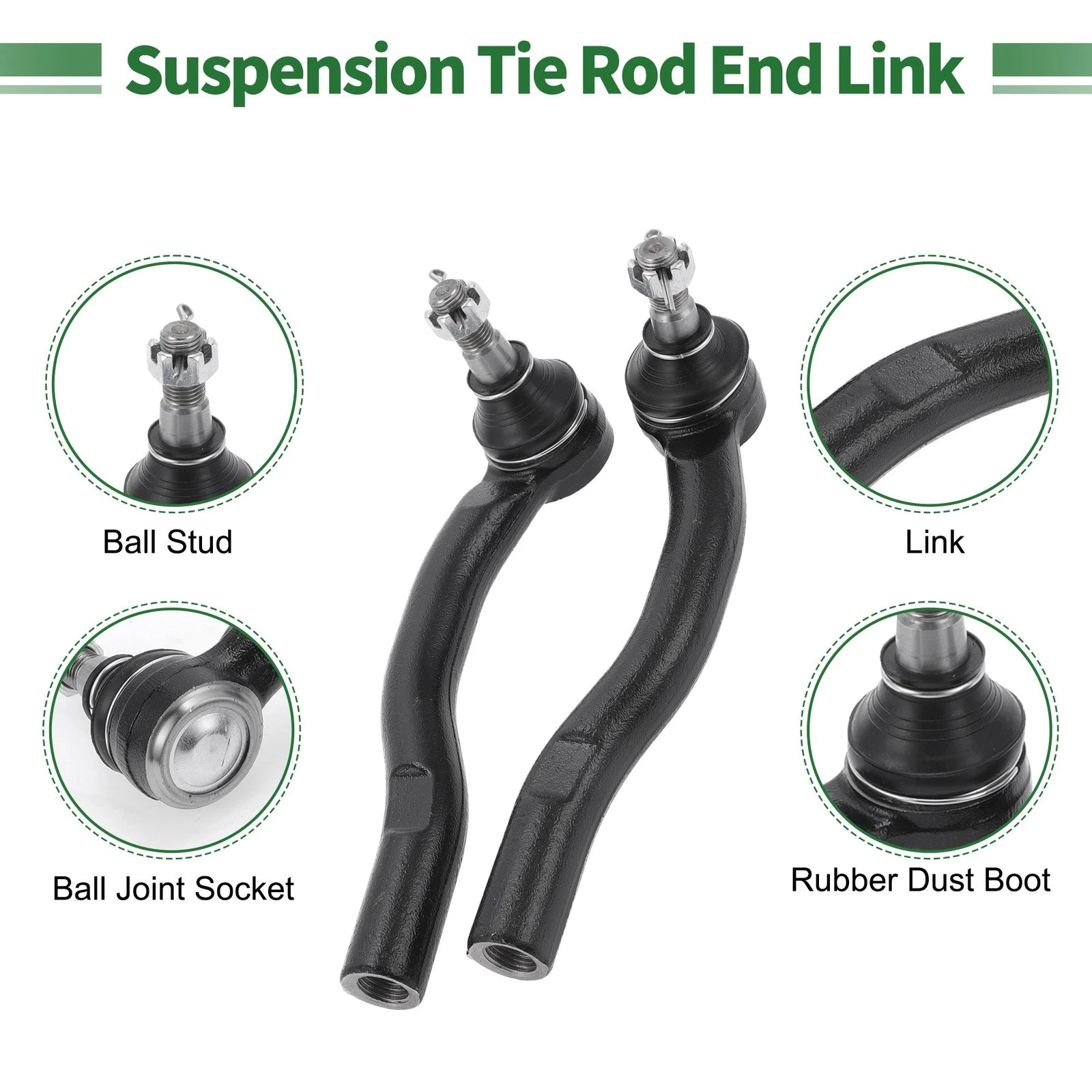 Set of 4 Front Suspension Kit Outer Tie Rod Ends Lower Ball Joint for Toyota Solara (1999–2003)