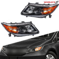 Halogen Front Headlights for Honda Odyssey (2011–2017) Black Amber Pair