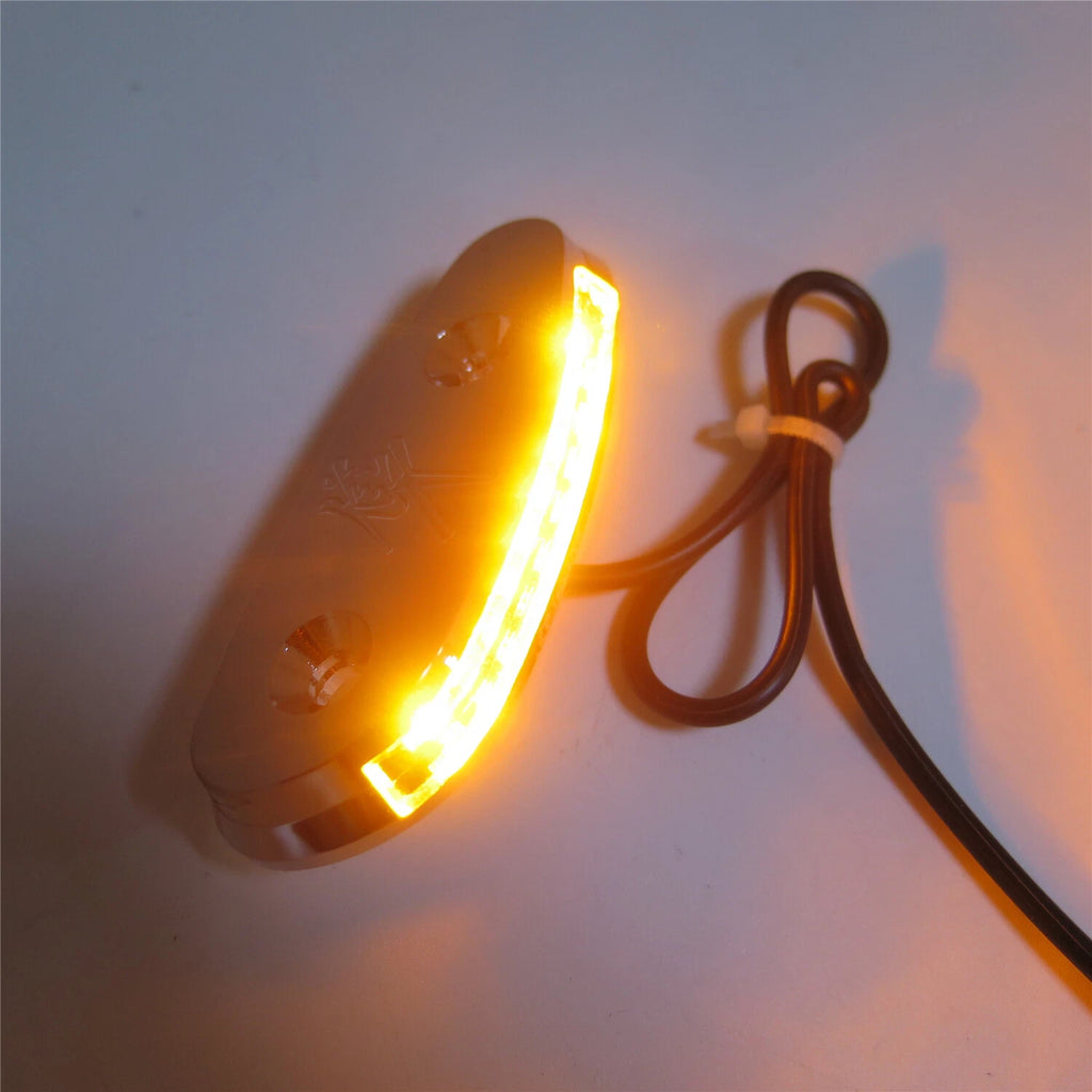 Chrome Mirror Block Off Base Plate with LED Signal for Suzuki GSXR 1000 (2001–2004)