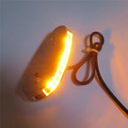 Chrome Mirror Block Off Base Plate with LED Signal for Suzuki GSXR 1000 (2001–2004)