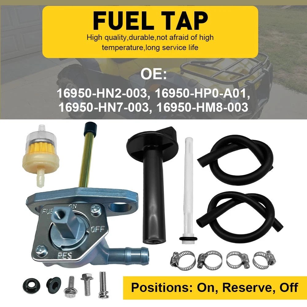 Fuel Tank Petcock Valve with Knob for Honda Rancher 350 TRX350 (2000–2006)