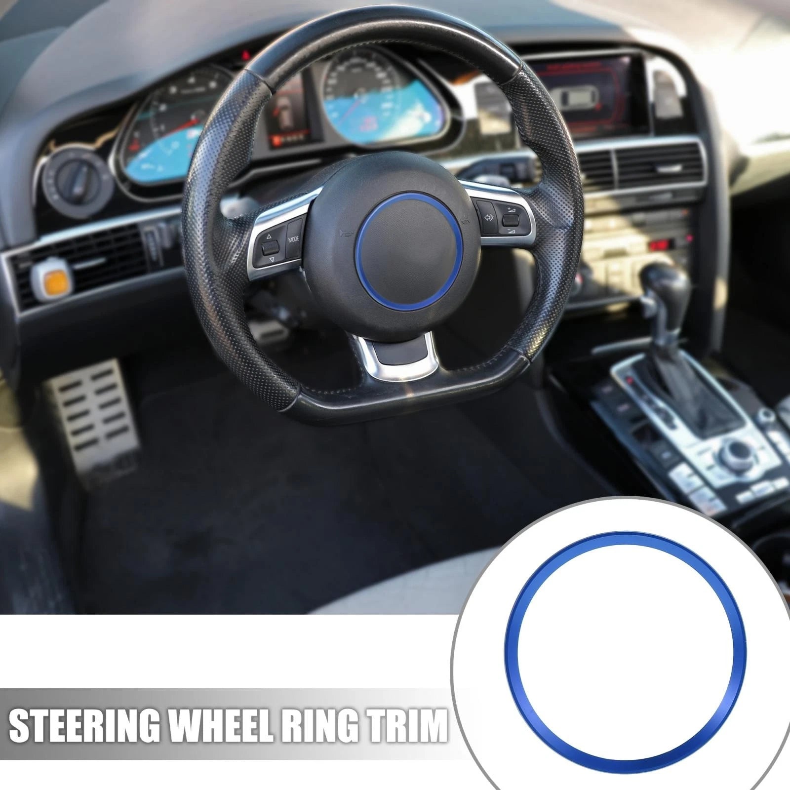 Steering Wheel Decal Cover Ring Trim for Audi A1 A3 A4L A6L Q3 Q5 A5 (2012–2016)