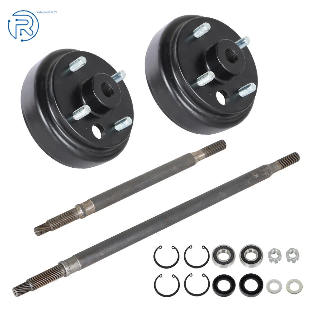 Rear Axle and Brake Hub Drum Assembly Kit for EZGO Golf Cart (1982–UP)