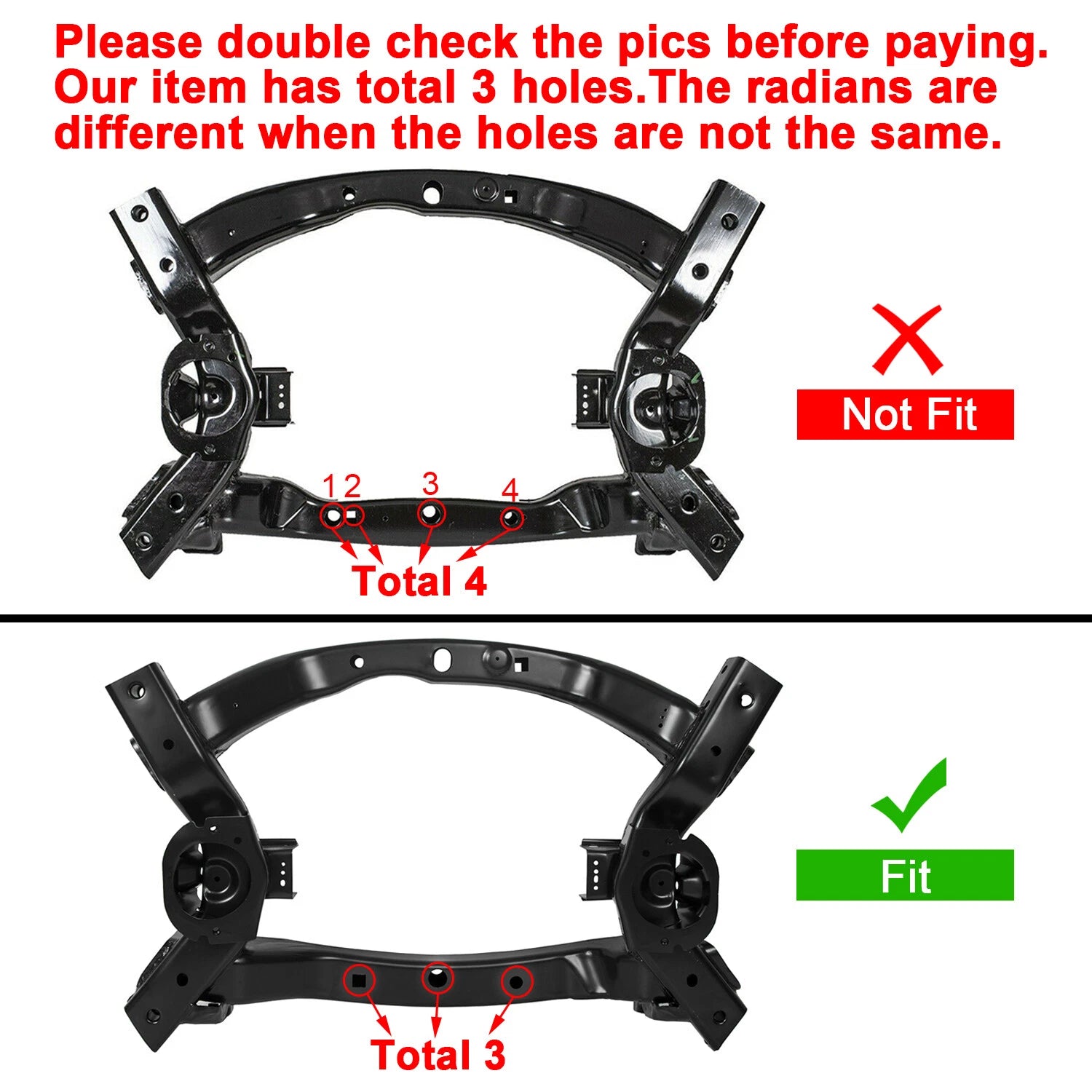 Front Subframe Engine Cradle for Dodge Charger Challenger Chrysler 300 (2011–2023)