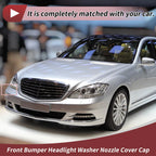 Front Right Washer Nozzle Cover Cap for Mercedes-Benz S350 (2012–2013) Silver Tone