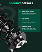 Set of 2 Complete Struts w/Spring Assembly for Volkswagen Passat Rabbit (2006–2009)