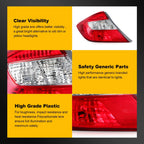 Tail Light Pair for Honda Civic Coupe Sedan (2012) Red Housing