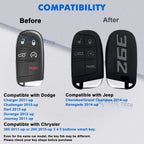 Silicone Remote Key Fob Shell Cover for Jeep Chrysler Dodge (2014-2024)