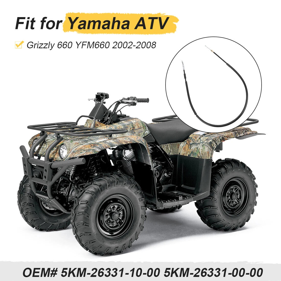 Starter Choke Cable for Yamaha Grizzly 660 YFM660F (2002–2008)