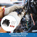 3 Pin Wiper Spray Washer Connector Plug for Toyota Lexus (No. 9098010981)